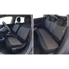 COPRISEDILI FODERINE ANTERIORI E POSTERIORI PERSONALIZZATI CITROEN C3 16> TESSUTO MILLEPUNTI ANTRACITE CORA 129186